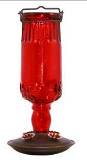 
            
                Load image into Gallery viewer, Antique Glass Hummingbird Feeder 24 oz. Red
            
        