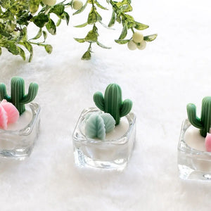 Cactus & Succulent Tealight Candles | Soy Wax Blend