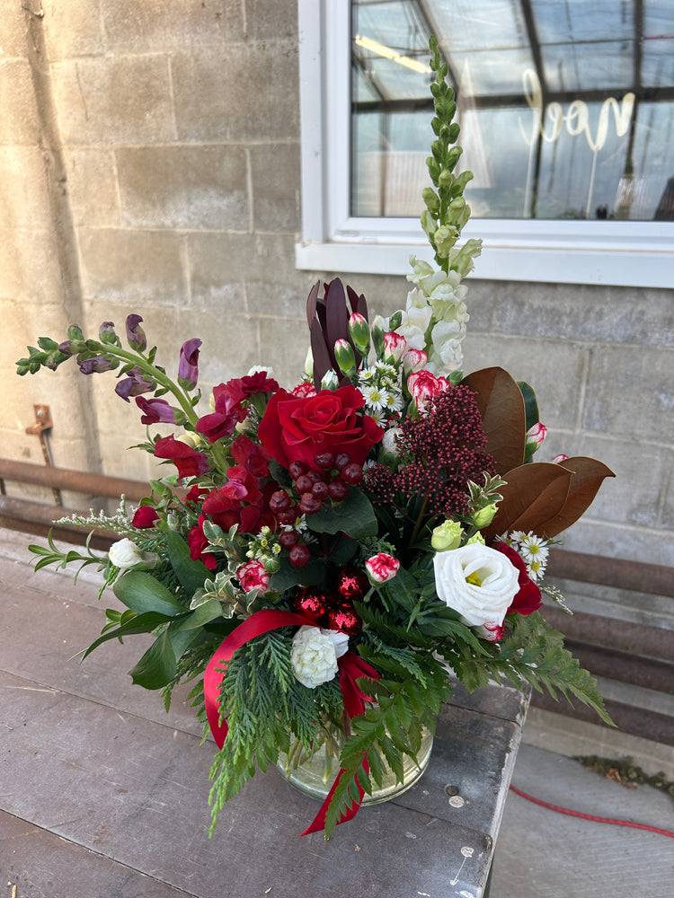 Christmas Short Vase