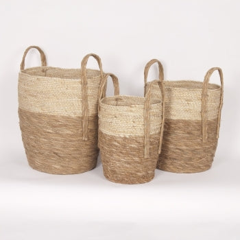 Beige/natural straw baskets - Wilder & Rain Flowers - Kincardine's florist