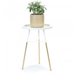 WHITE/GOLD SIDE TABLE